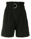 high-waisted belted shorts