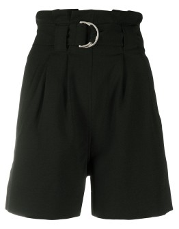 high-waisted belted shorts