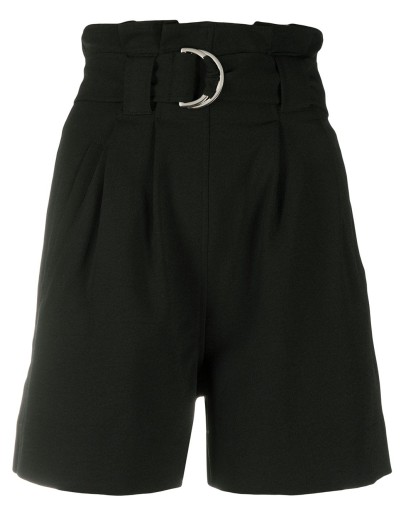 high-waisted belted shorts