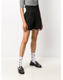 high-waisted belted shorts