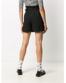 high-waisted belted shorts