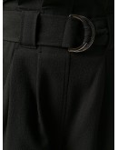 high-waisted belted shorts
