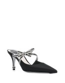 embellished bow mules