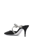embellished bow mules