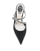 embellished bow mules