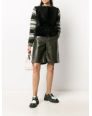 high-waisted knee-length shorts