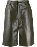 high-waisted knee-length shorts