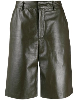 high-waisted knee-length shorts