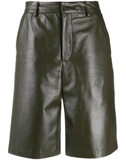 high-waisted knee-length shorts