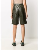 high-waisted knee-length shorts