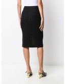 button-detail midi skirt
