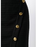 button-detail midi skirt
