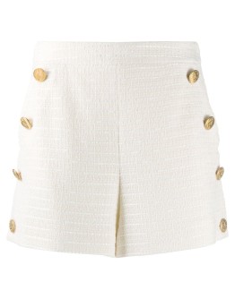 button-detail tailored shorts