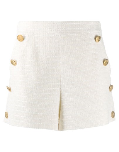 button-detail tailored shorts