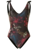 Fleur tie-up swimsuit