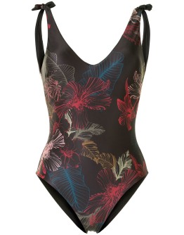 Fleur tie-up swimsuit