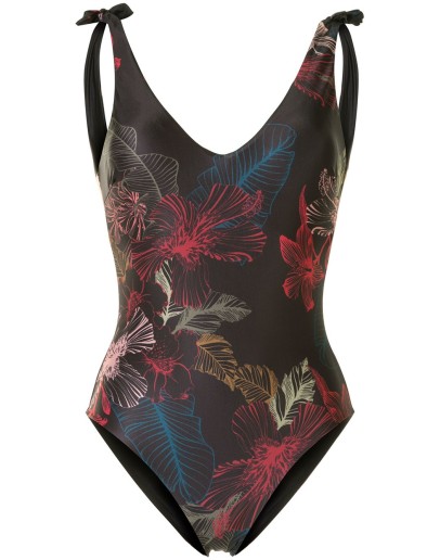 Fleur tie-up swimsuit