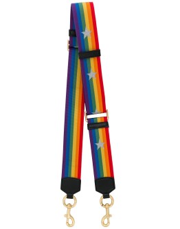 rainbow canvas shoulder strap