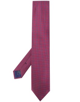 geometric-print pointed tie 