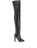 tight-high laced boots