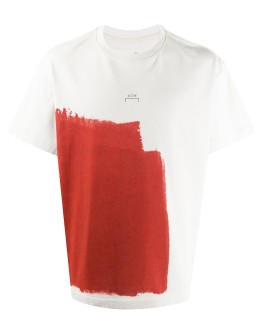 brushed-effect cotton T-shirt