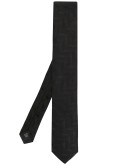 geometric embroidery silk tie