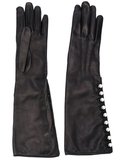 button detail gloves