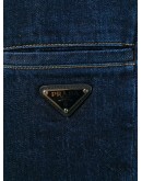 knee-length denim shorts