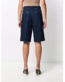 knee-length denim shorts