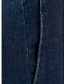 knee-length denim shorts