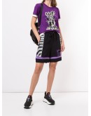 zebra panel logo print shorts