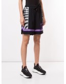 zebra panel logo print shorts