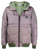 hooded logo puffer jacket