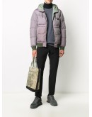 hooded logo puffer jacket