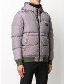 hooded logo puffer jacket