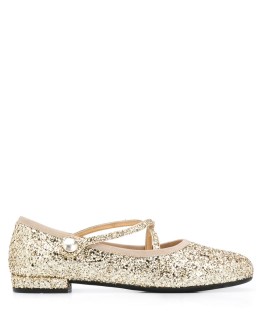 low-heel glitter ballerina shoes