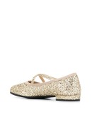 low-heel glitter ballerina shoes