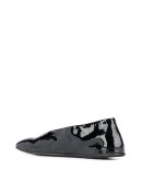 patent leather ballerina pumps
