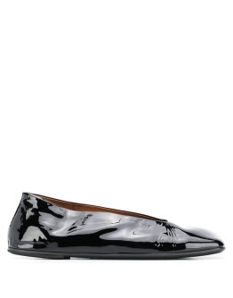 patent leather ballerina pumps