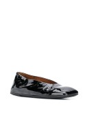patent leather ballerina pumps