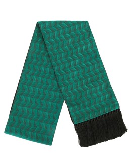 fringed silk scarf