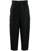 tapered contrast-stitch trousers