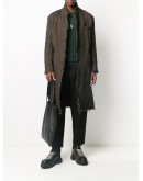 tapered contrast-stitch trousers