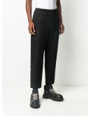 tapered contrast-stitch trousers