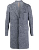zigzag-pattern single breasted coat