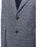 zigzag-pattern single breasted coat