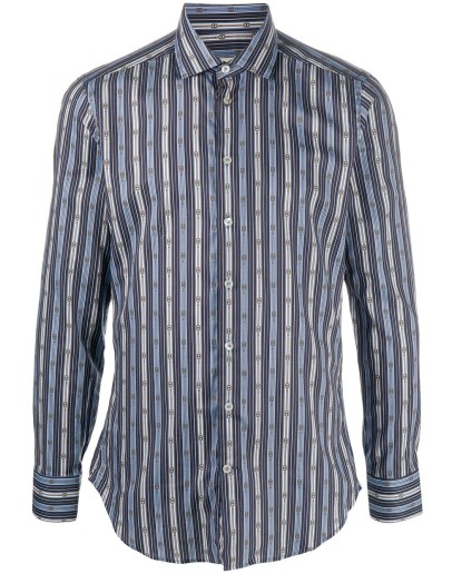 striped print dress shirt
