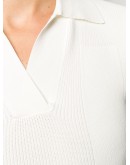 Polo open back knitted top