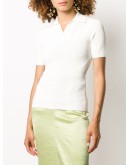Polo open back knitted top