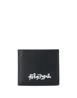 logo embroidered wallet
